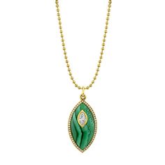 Marquise Diamond Green Enamel Pendant – Norman Silverman Luxury Green Diamond Necklace With Single Cut Diamonds, Luxury Green Teardrop Pendant Necklace, Fine Jewelry Green Marquise Necklaces, Green Diamond Necklace With Bezel Setting, Green Oval Pendant Jewelry With Diamond Accents, Marquise Diamond, Green Enamel, Vibrant Green, Lab Grown