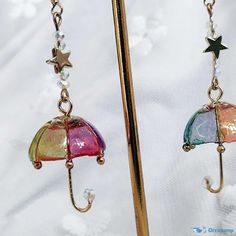 OrcaJump - Vibrant Umbrella-inspired Earrings Funky Earrings, Cosplay Ideas, Umbrella, Outfit Ideas, Cute Outfits, Sun, My Style, Quick Saves, Clothes