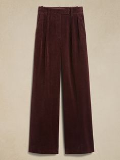 Rivoli Corduroy Pant | Banana Republic Red Corduroy Pants, Dark Cherry Red, Closet Refresh, Velvet Pant, Corduroy Pant, Cotton Textile, Family Event, Velvet Pants, High Rise Pants