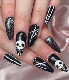 Tim Burton Nails, Tim Burton, Nail Designs, Nails, Beauty