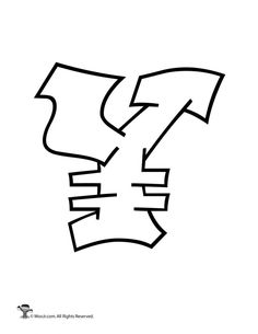 the letter z is made up of arrows and letters that are drawn in black ink