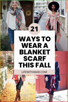 Are you looking for ways to wear your blanket scarf this fall season? I have you covered with 21 different ways you can wear your blanket scarves! Scarf Season | Fall Outfits | Fall Fashion | Winter Fashion | Winter Outfits | Ways to Wear a Scarf | How to Wear a Scarf | Scarf Styling European Scarf Outfit, Fall Outfits Scarves, Sweatshirt And Scarf Outfit, How To Wear A Sweater Scarf, How To Wear A Gucci Scarf, Long Rectangle Scarf How To Tie, Scarfs Ideas Outfit, Wear A Scarf As A Shawl, How To Wear Chunky Scarf