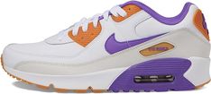 Amazon.com | Nike Air Max 90 LTR (Big Kid) White/Action Grape/Phantom/Citron Tint 6.5 Big Kid M | Sneakers Jordan Clothing, Sneaker Jordan, Nike Air Max 90 Ltr, Boys Running Shoes, Star Images, Big Kids