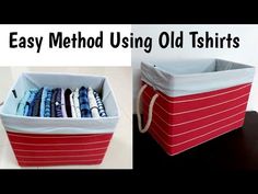 an easy method using old thrifts to make storage bins for pens and pencils