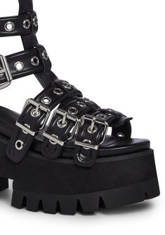 cuz you’re your on boss. These platform sandals have a vegan leather construction, a caged design with buckle closure, back zipper closure, and treaded platform soles. Current Mood Clothing, Breaking The Rules, Pride Outfit, Current Mood, Cargo Jeans, Bottom Clothes, Western Outfits, Corset Dress, Dolls Kill