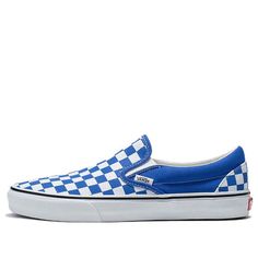 Vans slip-on Checkerboard Classic 'Blue' VN0A7Q5D6RE (SNKR/Skate/Casual/Unisex/Low Top/Non-Slip/Wear-resistant) Vans Slip On, Classic Blue, Low Top, Slip On, How To Wear, Blue