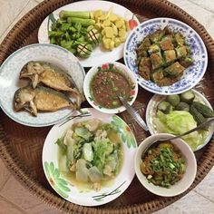 a basket filled with lots of different types of food