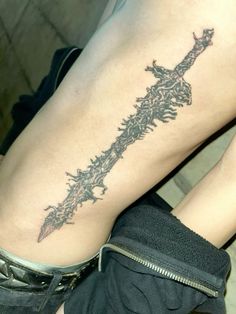 a person with a tattoo on their leg