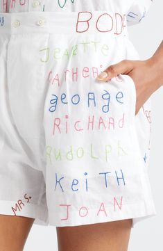 Colorful Names, Embroidered Name, Kids Styles, Book Posters, Embroidered Details, Embroidered Jeans, Dream Clothes, Each Day