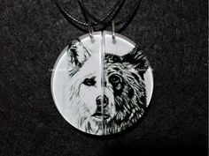 Wolf and Bear Friendship Necklaces - image made in resin (image drawn by Lisa Cherie's Art) SIZE 4cm / 1.5 inches diameter (whole pendant) (approx) 2 x Necklaces included 18 inch cords with stainless steel lobster clasps and chains (approx) Handmade - may vary slightly We try and describe and take all photos to truly show what the item is like in real life, but due to different devices, screens, cameras and brightness levels there may be some slight variations. Friend Anniversary, Jewelry Friendship, Bff Jewelry, Wolf Jewelry, Tiger Eye Jewelry, Bff Necklaces, Friend Jewelry, Best Friend Jewelry, Friendship Jewelry