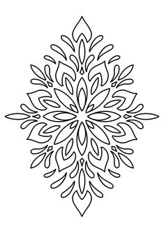 a black and white snowflake on a white background