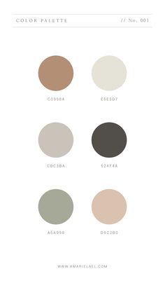 the color palette is shown in different shades