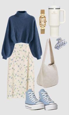 Mode Ulzzang, Modesty Outfits, Cute Modest Outfits, Platform Converse, Everyday Fashion Outfits, Easy Trendy Outfits, Modest Fashion Outfits, �가을 패션, Casual Style Outfits