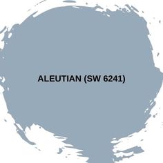 the word aleutan is painted in black on a gray background