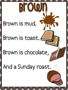 the brown is mud poem with chocolate, coffee and other things to read on it