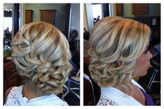 @caty smith smith McCracken @nikki striefler striefler Keedy @Jordan Bromley Bromley Collins ONE OPTION?!! braided updo to the side Curled Hair With Braid, Side Updo, Homecoming Hairstyles, Great Hair