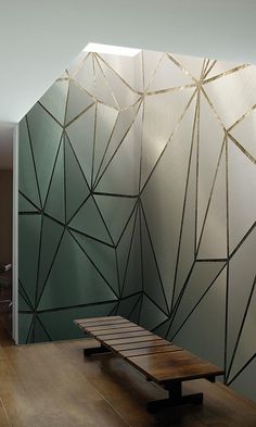 faux metal geometric mural wallpaper Hollywood Golden Era, Dry Erase Wall, Commercial Wallpaper, Metallic Wallpaper, Damask Wallpaper, Modern Wallpaper, Home Wallpaper, Farrow Ball, Wallpaper Samples