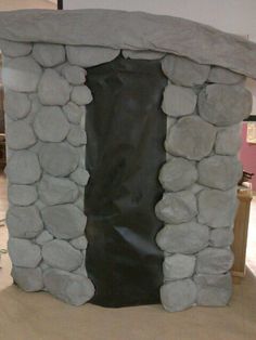 there is a fake stone structure made out of rocks