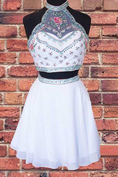 White Short Prom Dress, Simple Homecoming Dresses, Middle School Outfits, Two Piece Homecoming Dress, Dress Homecoming, Short Homecoming Dress, Piece Prom Dress, Short Prom Dress, Short Prom