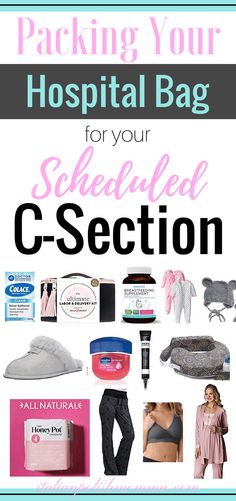 the back cover of packing your hospital bag for your scheduled c - section is shown