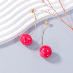 Add a sweet touch to any outfit with these Chic Cherry Drop Earrings. These quirky earrings feature a playful design in cute cherry shape and will surely make a statement. Perfect for any occasion, these earrings will elevate your style with a fun and pop of color! Gender: WOMEN Item Type: Earrings, Drop Earrings Material: Resin Metals Type: Zinc Alloy Shape\pattern: Ball, Fruit Closure Type: Stud, Push Back Girls Holiday Party, Holiday Party Gifts, Holiday Party Jewelry, Cherry Drop Earrings, Quirky Earrings, Jewelry Holiday, Cherry Earrings, Holiday Party Gift, Earrings Drop