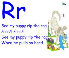 an animal alphabet with the letter r in it