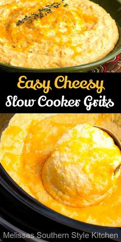 an easy cheesy slow cooker grits recipe