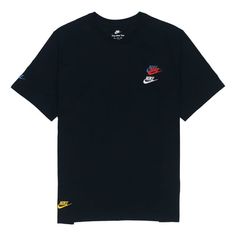 Nike AS Men's Nike Sportswear Tee Club ESSENTIALS Black DJ1569-010 (Embroidery/Round Neck/Short Sleeve) Sporty T-shirt With Embroidered Logo For Sports, Black Embroidered T-shirt For Streetwear, Sporty T-shirt With Embroidered Logo For Streetwear, Sports Crew Neck T-shirt With Embroidered Logo, Sports T-shirt With Embroidered Logo And Crew Neck, Casual T-shirt With Embroidered Logo For Sports Season, Athleisure Tops With Embroidered Logo For Sports, Casual Sports T-shirt With Embroidered Graphics, Sports Season Embroidered Logo Crew Neck T-shirt