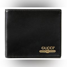 Gucci Men’s Bi-Fold Wallet With Gold Gucci Logo(8 Slots) New Authentic Gucci Rectangular Wallet With Rfid Blocking, Gucci Luxury Wallets With Rfid Blocking, Designer Gucci Wallet With Rfid Blocking, Gucci Luxury Wallet With Rfid Blocking, Luxury Gucci Wallet With Rfid Blocking, Luxury Black Wallet With Logo Plaque, Gucci Leather Wallets With Rfid Blocking, Gucci Leather Wallet With Rfid Blocking, Classic Gucci Rectangular Wallet