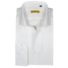 White Long Sleeve Luxury Dress Shirt, Luxury White Long Sleeve Dress Shirt, Custom Fit Formal Long Sleeve Dress Shirt, Custom Fit Long Sleeve Formal Dress Shirt, Custom Fit Long Sleeve Dress Shirt For Formal Occasions, Formal White Custom Fit Shirt, White Dress Shirt With Spread Collar For Office, Luxury White Dress Shirt For Office, Luxury Dress Shirt With Spread Collar For Business