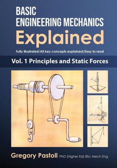 the book cover for basic engineering mechanics explaining how to work with mechanical tools and machines