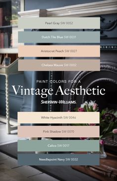 an advertisement for vintage aesthetic paint colors