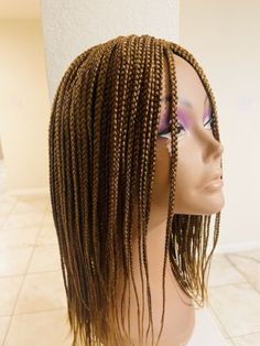 Handmade braided Wigs | eBay Short Braided Wigs, Braids Extensions, Short Box Braids, Wigs Short, Braided Cornrow Hairstyles, Braided Wigs, Short Braids, Braids With Extensions, Cornrow