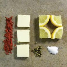 the ingredients to make this recipe include lemons, spices, and other food items