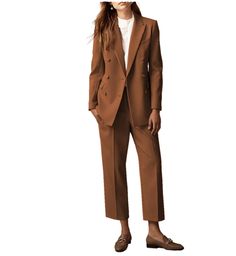 20% wool / 80% polyester. Flat. Include Blazer + Pants. Peak Lapel. Center Vent. Double Breasted. Real pocket. Full lined. Machine wash / Hand wash. Color or size customization please note in the order Womens Suit Vest, Teal Flats, Casual Luxe, Peak Lapel, Red And Teal, Suit Vest, Street Chic, Suits For Women, Style Icons