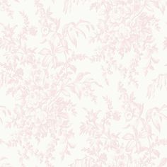 a white and pink wallpaper with flowers on it