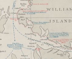 an old map showing the location of william island