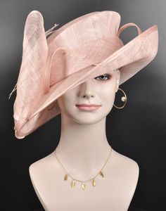 ".Fancy Medium Brim Kentucky Derby Floppy Slant Top Bucket with Flowers  Millinery Church  Hat Fabrication 100% Sinamay Style# bucket Size One size for teens and ladies, adjustable string inside can give you the best fit Head measurement  One size (55cm,  21-5/8, 6-7/8 to 57cm, 22-3/8, 7-18)  Adjustable interior tie band Brim4\" Height 4\" 💃1. All hats will be sent from Rockville, MD, 20850, using FedEx Ground (1- 5 business days if the shipping box circumference is above 263 inches, length + w Elegant Pink Brimmed Hats, Chic Pink Sun Hat For Kentucky Derby, Chic Pink Hat With Curved Brim, Chic Pink Sun Hat With Flat Brim, Elegant Pink Wide Brim Top Hat, Chic Pink Fedora Sun Hat, Chic Pink Sun Hat With Short Brim, Elegant Pink Flat Brim Sun Hat, Chic Pink Mini Hat With Short Brim