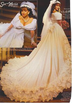 an advertisement for a wedding dress from the 1970s