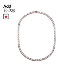 in stock Classic Cubic Zirconia Necklace With Bling, Classic Cubic Zirconia Necklaces With Bling, Classic Diamond Necklace With Bling, Classic Diamond White Jewelry With Bling, Diamond White Classic Jewelry With Crystals, Elegant Iced Out Tennis Necklace Gift, Elegant Round Iced Out Necklace, Classic Diamond Necklace With Rhinestones For Gift, Classic Round Rhinestone Jewelry