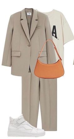 Beige Suit, Stile Hijab, Fest Outfits, Elegante Casual, Causual Outfits, Korean Outfits, Casual Style Outfits, Mode Inspiration, Lookbook Outfits