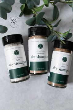 All natural Dry shampoo. Light. Medium. Dark All Natural Dry Shampoo, Rowe Casa, Homemade Alternatives, Girly Products, All Natural Sunscreen, Natural Dry Shampoo, Dry Shampoo Powder, Face Treatments, Clean Products