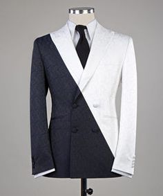 Diagonal Blk / Wht – Harrells Menswear Black And White Suit, Black And White Jacket, Fit Men, Mens Fashion Suits, Well Dressed Men