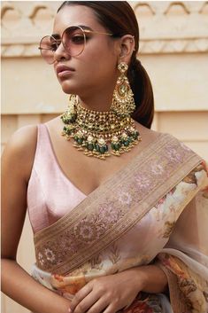 By designer Sabyasachi Mukherjee, Bridelan: Personal Shoppers, Fashion Stylists and Luxury Consultants for South Asian and Indian weddings, based out of Mumbai, India. Email info.bridelan@gmail.com. Website www.bridelan.com   #Sabyasachi #Sabyasachilehenga #SabyasachiSS19  #Sabyasachiwedding  #Bridal #Wedding lehenga #Springsummer2019 #Destinationwedding #IndianBride #IndianWedding #Bridelan #BridelanIndia Mehandi Outfits, Fancy Saree, Blouse Back Neck Designs, Kurti Neck, Indian Saree Blouses Designs, Casual Saree