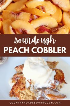 this peach cobbler is so good it's loaded with fresh peaches and ice cream