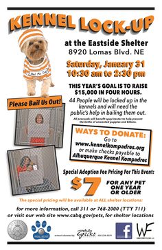 an advertisement for the kennel lock up event