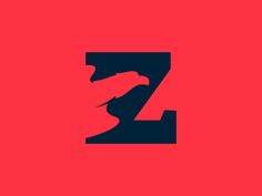 the letter z is shown in black and red