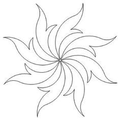 a drawing of a flower that is in the shape of a sunflower, on a white background