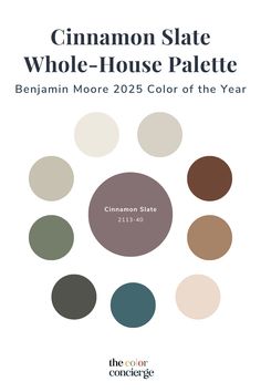 the color scheme for cinnamon state whole house palette