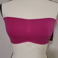 New With Tags, Never Been Worn Bright Fuchsia Seamless Bandeau By Guess. Size Medium. Pink Seamless Tube Top, Pink Strapless Top With Built-in Bra, Strapless Pink Top With Built-in Bra, Purple Stretch Strapless Tube Top, Pink Stretch Seamless Tube Top, Pink Seamless Strapless Tube Top, Pink Stretch Bandeau Crop Top, Pink Seamless Bandeau Tops, Pink Fitted Strapless Bra